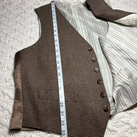 Polo Ralph Lauren Premium Wool Cashmere Vest Brown Plaid Made in Italy NWOT - Picture 11 of 13